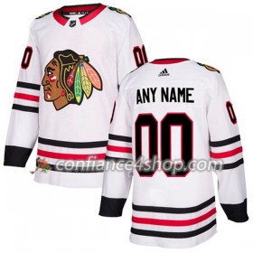 Adidas Maillot de Hockey Chicago Blackhawks Personnaliser 2017-2018 Blanc Authentic - Femme